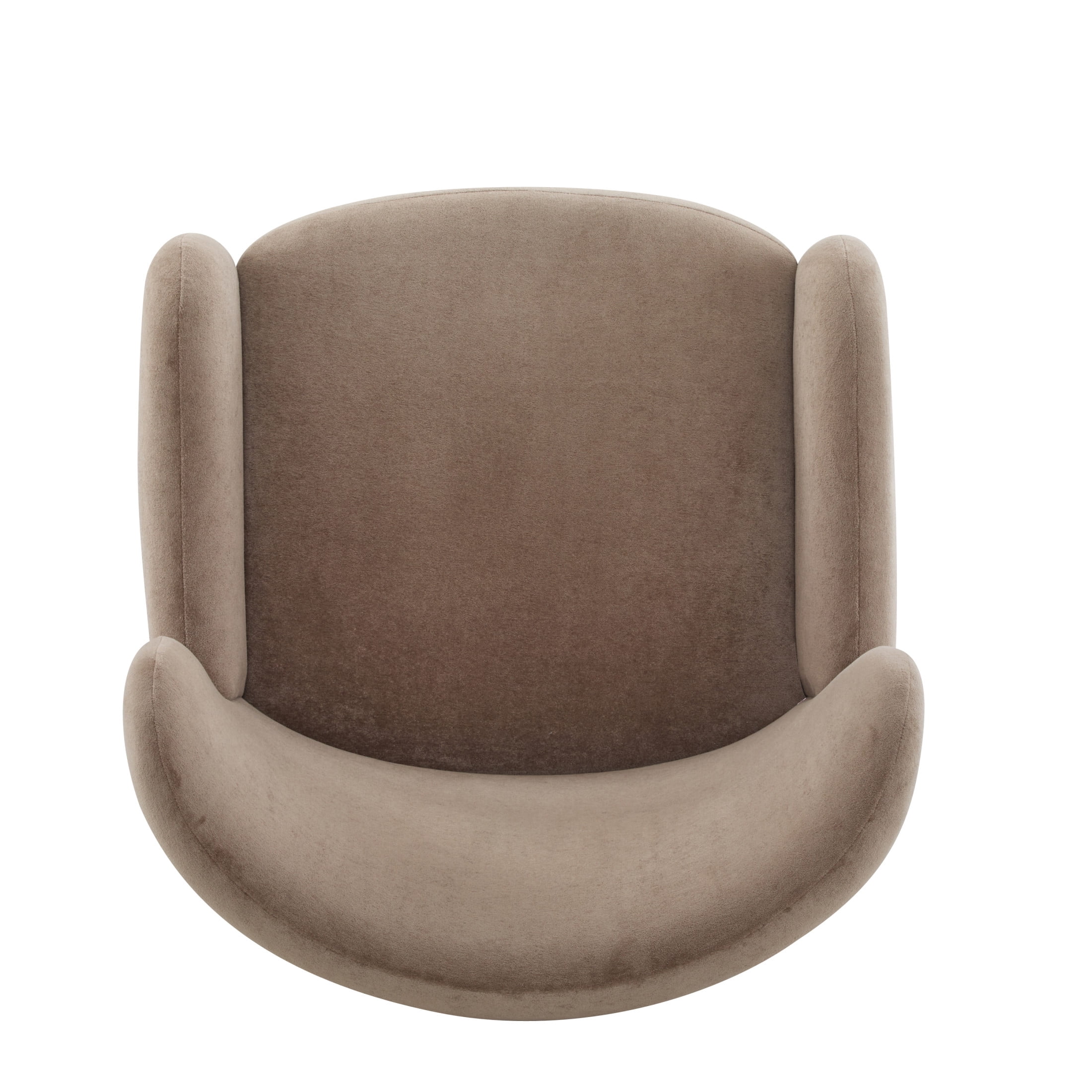 Bjorn Mid-Century Modern Wingback Club Chair with Velvet Upholstery and Solid Wood Legs, Camel