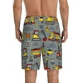 thumbnail image 2 of Balery Funny Construction Men's Cotton Knit Pajama Shorts Waistband & Pockets,Short Pajama Pants-X-Large, 2 of 8