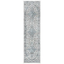 SAFAVIEH Oregon Ethelinda Floral Bordered Runner, 2'2" x 8', Grey/Ivory