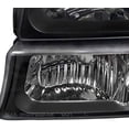 thumbnail image 7 of OE Replacement Headlights Head Lamps And Signal Bumper Light Combo Black Housing Clear Lens Amber Made For And Compatible With 2003 - 2007 Chevrolet Chevy Silverado Avalanche 03 04 05 06 07, 7 of 7