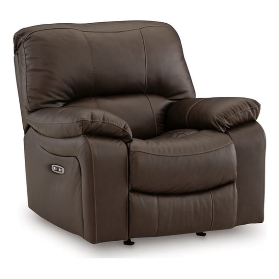 Signature Design by Ashley Leesworth Dark Brown Power Recliner