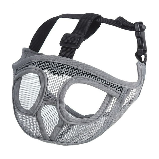 Bozal para perro con hocico corto, Bulldog Stop Dog para morder, ladrar, masticar, ajustable, boca corta, antimordeduras, máscara anticomida, suministros para mascotas