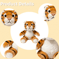 thumbnail image 4 of Lifelike Tiger Stuffed Animal-Soft Fluffy Plush Toy in Orange for Christmas Baby Shower Birthday Gift, 4 of 5