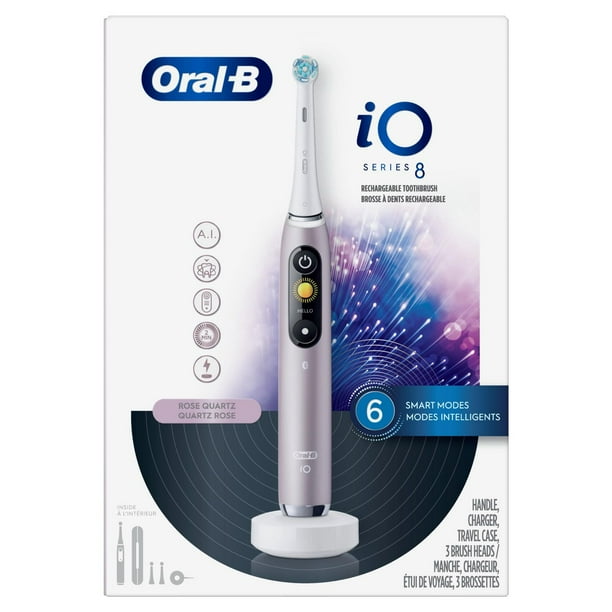 【新品】Oral-B iO Series 8 Violet Ametrine Oral-B iO Series 8 Electric Toothbrush, Rose Quartz - Walmart.ca