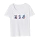 thumbnail image 4 of Camiseta para mujer Ropa de verano Camisa con cuello redondo para viajes, vacaciones, caminar, compras L, 4 of 7