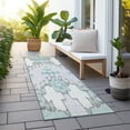 thumbnail image 6 of Addison Rugs Chantille Indoor/Outdoor Transitional Ikat Mint Washable Runner Rug, 2'3" x 7'6", 6 of 6