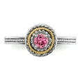 thumbnail image 6 of Sterling Silver 14k Pink Tourmaline Ring, 6 of 11