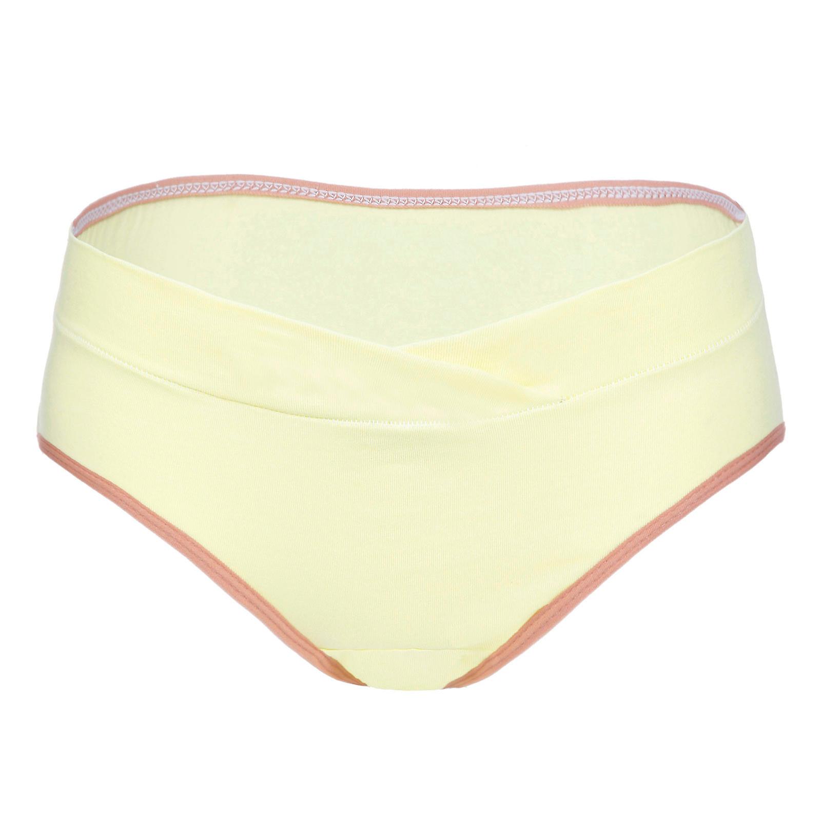 Women's Low Waist Seamless V-shaped Solid Color Briefs Maternity Panties
