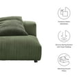 thumbnail image 2 of Solace Modular Corduroy Upholstered Armless Chair in Fern, 2 of 9