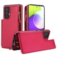 thumbnail image 2 of for Samsung Galaxy S20 Crossbody Wallet Phone Case with Card Holder&Zipper, Back Flip Folio PU Leather Kickstand Card Slots Case for Women Girls, Double Magnetic Clasp Shockproof Cover,Red, 2 of 8