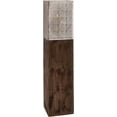 thumbnail image 2 of Deco 79 Mango Wood Handmade Laser Cut Metal Decorative Candle Lantern, 8" x 8" x 35", Brown, 2 of 8