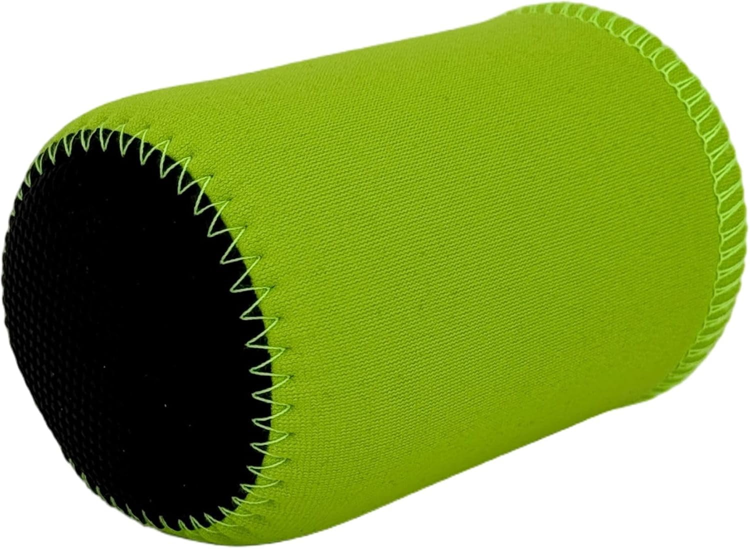Blank Neoprene Full Bottom Can Coolie (6 Pack, Neon Green)