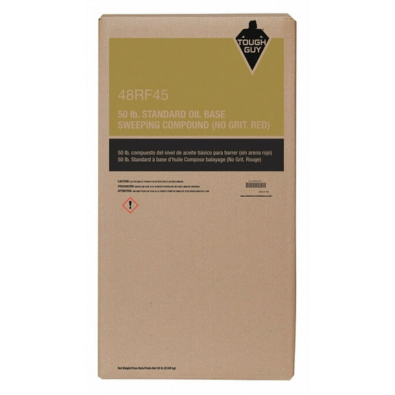 1PACK Tough Guy Sweeping Compound,Wood Pulp,50 lb,Box 48RF45 48RF45 ZO-G3881188