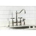 thumbnail image 4 of Kingston Brass KS1276BEXBS Essex Bridge Kitchen Faucet with Brass Side Sprayer, Polished Nickel, 4 of 6