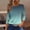 Green, variant on Womens T Shirt Fade Shade Crew Neck 3/4 Sleeves On Spring Summer Daily Blouses