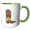 Green/White, variant on 3drose, Rustic Watercolor Cowboy Boot Yellow Daisies, 11oz Mug