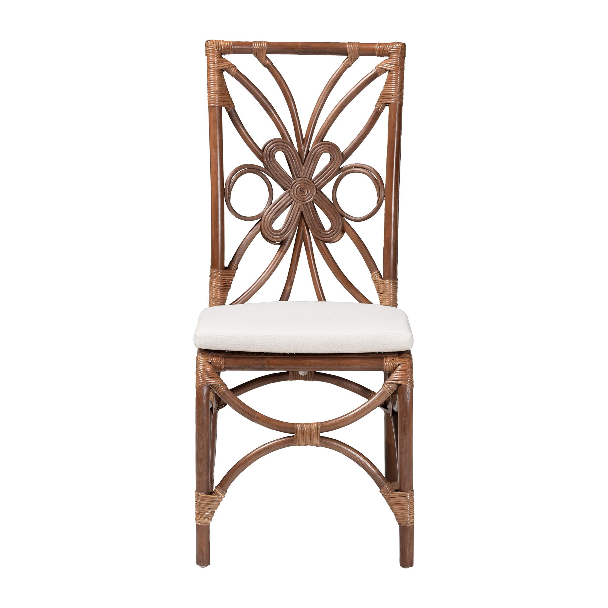 bali & pari Brama Boho Dining Chair, Light Brown