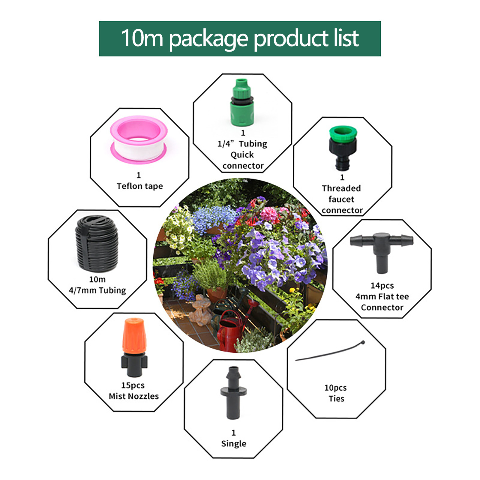 ZOhankhai DIY Spray Gardening Set Garden Balcony Watering Microdrip Irrigation Set Garden