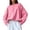 Hot Pink, variant on cocolona Womens Loose Casual Pullover Sweatshirts Crew Neck Long Sleeve Solid Color Fall Tops