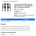 thumbnail image 2 of Front and Rear Shock Strut and Coil Spring Kit 4 Piece - Compatible with 2001 - 2005 Toyota RAV4 FWD 2002 2003 2004, 2 of 2