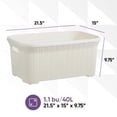 thumbnail image 2 of Superio Laundry Basket, Knit Style, 1.15 Bushel (Beige and Brown), 2 of 5