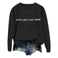 thumbnail image 3 of Women's Fall/Winter Fashion Casual Letters Print Loose Long Sleeve Crew Neck Hoodie No Hoodie Sweatshirt Front Zip Jacket Women Active Hoodie Women Baseball Hoodies Women Pretty Sweater Women, 3 of 5