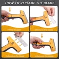 thumbnail image 4 of Razor Blade Scraper Tool Set, 3-Piece with 30 Replacement Blades - Heavy-Duty Cleaning Tool, Standard & Mini Scrapers for Decals, Stickers, Paint, Caulk, and Adhesive Removal, 4 of 4