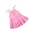 thumbnail image 5 of EYIIYE Robe Sans Manches pour Fillettes Robe Décontractée à Volants, 5 of 5