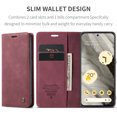 thumbnail image 5 of TECH CIRCLE for Google Pixel 8 2023 Phone Cover,Retro Classic Fashion Shockproof Full Protective Case Magnetic Closure Folding Card Slots Stand Wallet Shell for Google Pixel 8 6.2" 2023, Winered, 5 of 11