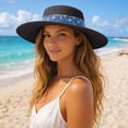 thumbnail image 2 of Yuanlong Women's Fedora Wide Brim Summer Sun Hat Elegant Minimalist Multifunctional Outdoor Activity Headwear, 2 of 4