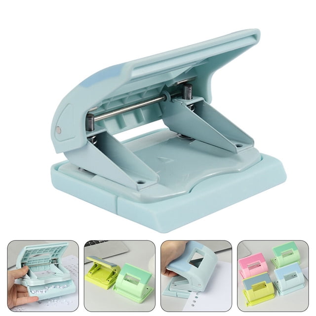 Minkissy 1Pack Small Punching Machine Manual Hole Puncher Portable Tool for Notebook Loose-Leaf and DIY Craft Making