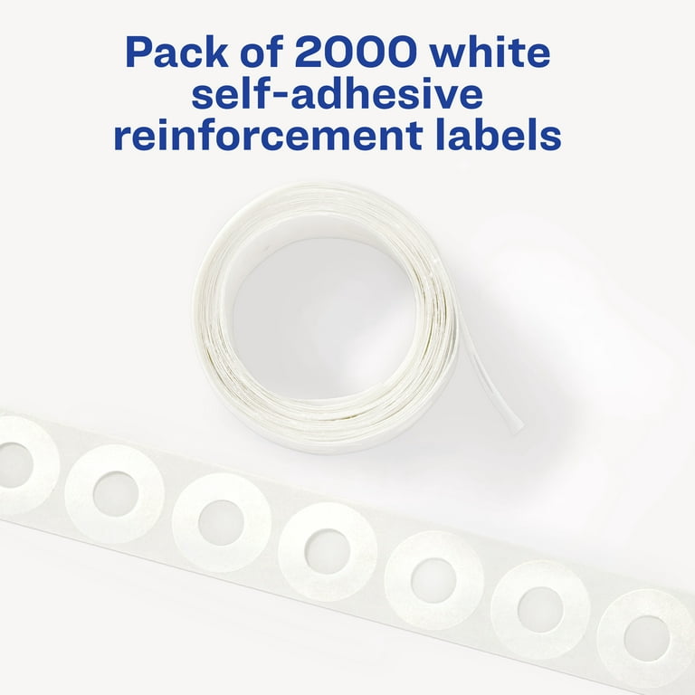 White Round Reinforcement Label 544 Labels Per Pack – Enday