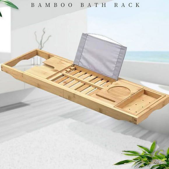 Bamboo Bathtub Rack Bamboo Bathtub Tray Bamboo Bathtub Shelf Bamboo Bathtub Rack Bath Tub Serving Tray Toilet Extendable Shelf Bath Phone Holder