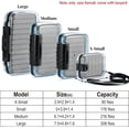 thumbnail image 2 of czcpp-Fly Fishing Box, Flies Storage Case Waterproof Silicone Double Sided Clam Fishing Jig Boxes Crappie Panfish Trout M, 2 of 4
