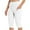 White, variant on Leggings with Pockets for Women Tummy Control Solid High Waist Capris Cropped Slim-Leg Leggings