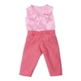 thumbnail image 2 of Rosa Tops y pantalones largos Traje de pantalón Accesorios de vestir de muñeca americana de 18 pulgadas Baoblaze Traje de muñeca, 2 of 6