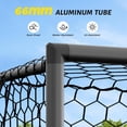 thumbnail image 4 of Slsy 24x8FT/21x7FT/18x7FT/12x6FT Professional Soccer Goals, 66mm Aluminum Heavy-Duty Soccer Goal, Galvanized Steel Training Soccer Goal for Youth, Adults & Soccer Clubs, 4 of 9