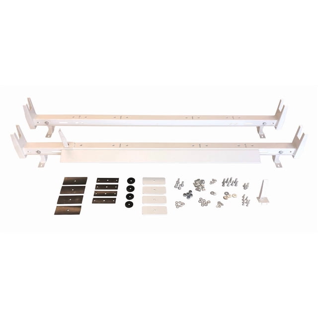 TrailFX Ladder Rack FCLR005W TFX Universal Van Racks; 500 Pound Capacity; Universal 2 Bar 53 To 63 Inch Adjustable Length; Powder Coated; White; Steel; Fits Vans Without Gutters