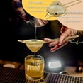 thumbnail image 3 of Fine Mesh Strainer Set of 2, E-far 3.3 Inches Stainless Steel Tea Strainer with Long Handle, Small Conical Mesh Strainers Sieve for Cocktail Coffee Food, Rust Proof & Easy to Clean(Gold), 3 of 7