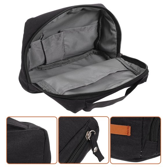ETEREAUTY Travel Electronic Organizer Bag in Black, and Wear-Resistant Data Cable Storage Pouch for Accessories