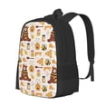 thumbnail image 1 of Xecao Mignon Pot de Miel d'Abeille Ours Ruche pour Sac à Dos pour École Voyage Randonnée avec Sangles Réglables Grande Capacité et Poches Latérales en Maille, 1 of 6