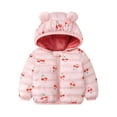 thumbnail image 2 of ATOGUTA Toddler Jackets for Girls Hooded Puffer Jackets Coats Light Weight Padded Outerwear Pink, Size 1T-6, 2 of 6