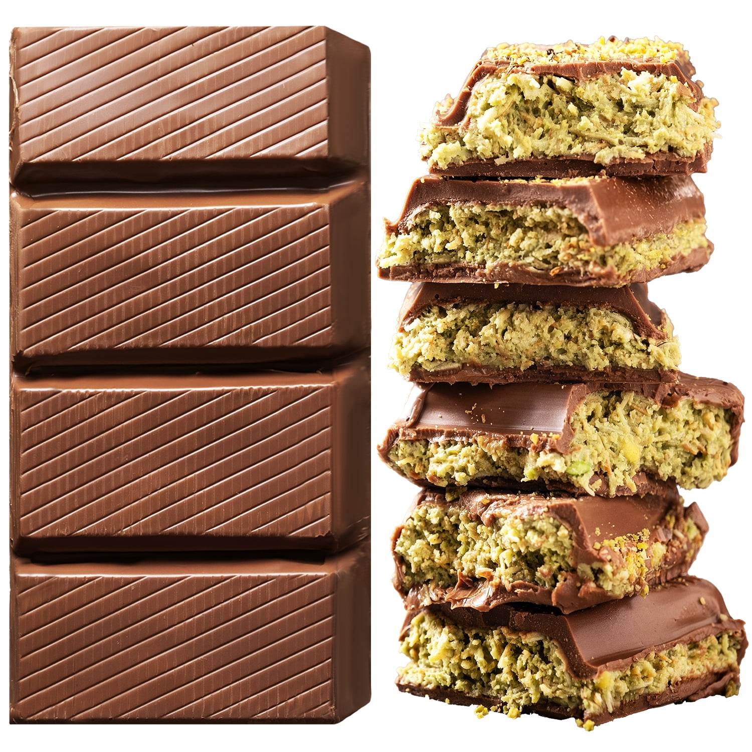 Ceres Gourmet Pistachio Chocolate Bar 7 oz – Crispy Kunafe with Pistachio Paste, Contains Hazelnuts & Milk
