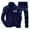 Navy Blue, variant on CILENON Women's Travel Outfits Men's Winter Sport Wear Tracksuit Clothes Outfits Set Coat+Long Sweatpants Womens Sweatsuits 2 Piece Set Airplane Travel Outfits for Women (Black,XL)