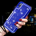 thumbnail image 7 of Mignova iPhone X/XS case,3 in 1 Clear Liquid Glitter Case Moving Hearts Shockproof Soft TPU Bumper Shell PC Frames Slim Fit Pretective,for Apple iPhone X/XS 5.8 inch case 2019 Release(Blue), 7 of 7