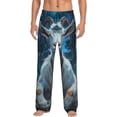 thumbnail image 1 of Fotbe Forest Meditating Goat Pantalones de Pijama para Hombre, Pantalones de Dormir, Pantalones de Casa con Cintura Ajustable y Bolsillos-Small, 1 of 6
