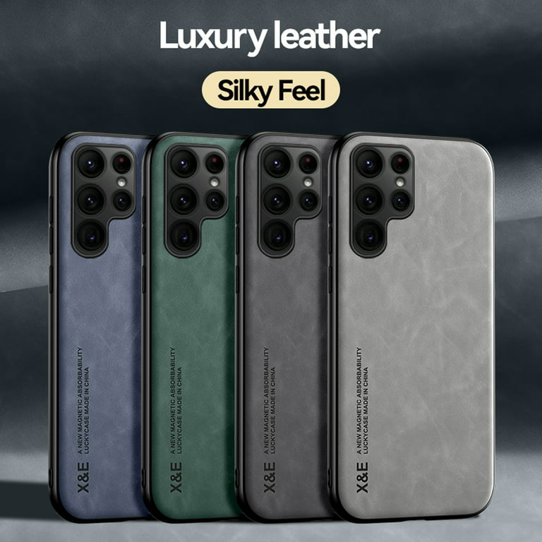 Designer Luxury Case for Samsung Galaxy S23 Ultra Case,Classic Square  Stylish PU Leather Back Soft Slim Protective Cover Case for Women Men  Compatible