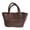 colorB, variant on Women Woven Beach Bags Solid Color Tote Straw Bag Large Capacity Handmade Raffia Straw Bags for Daily Office Work Outing Social Occasions (Coffee )