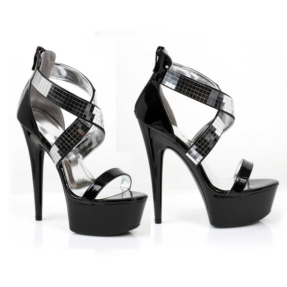 609-RONI 6" Metallic Stiletto Heel Sandal