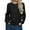 Black, variant on Lovskoo Sweaters for Women Round Neck Sweater Trendy Casual Pullover Long Sleeve Knit Tops Black